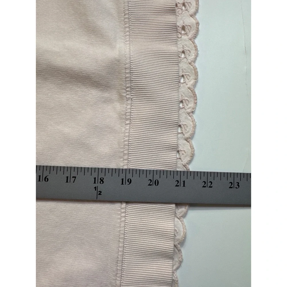 J.Crew Women's Small 100% Cotton Pale Pink Lace Hem Sweatshirt